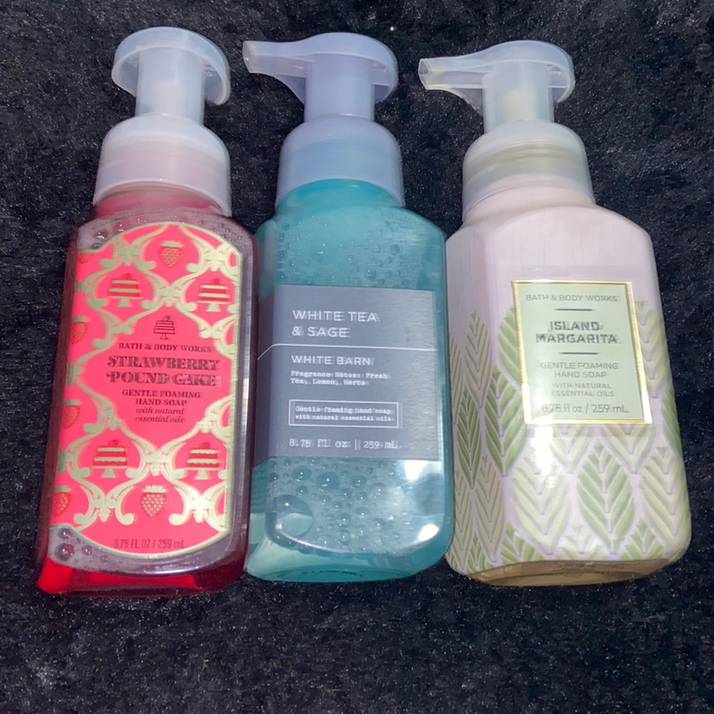 Bath and Bodyworks foaming hand soaps